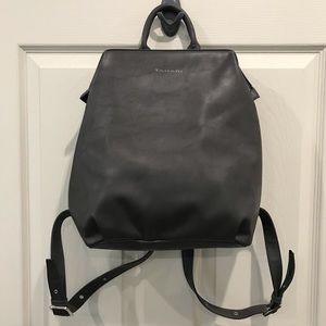Tahari Gray Pleather Backpack *RARE*